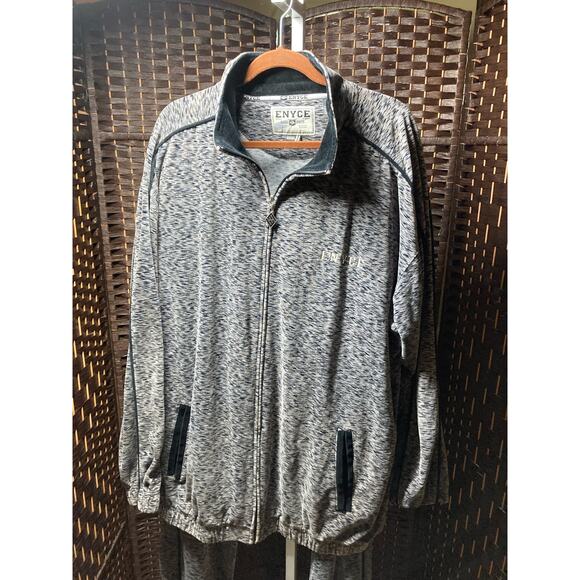 Enyce Classic Athletic Gray/Black 3XL Track Suit Velour Pre-Owned - Picture 1 of 7